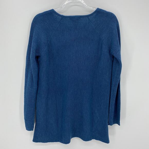 New DESIGN HISTORY Sweater Knit Vintage Blue Knit Long Sleeve Women's Small - Picture 2 of 5